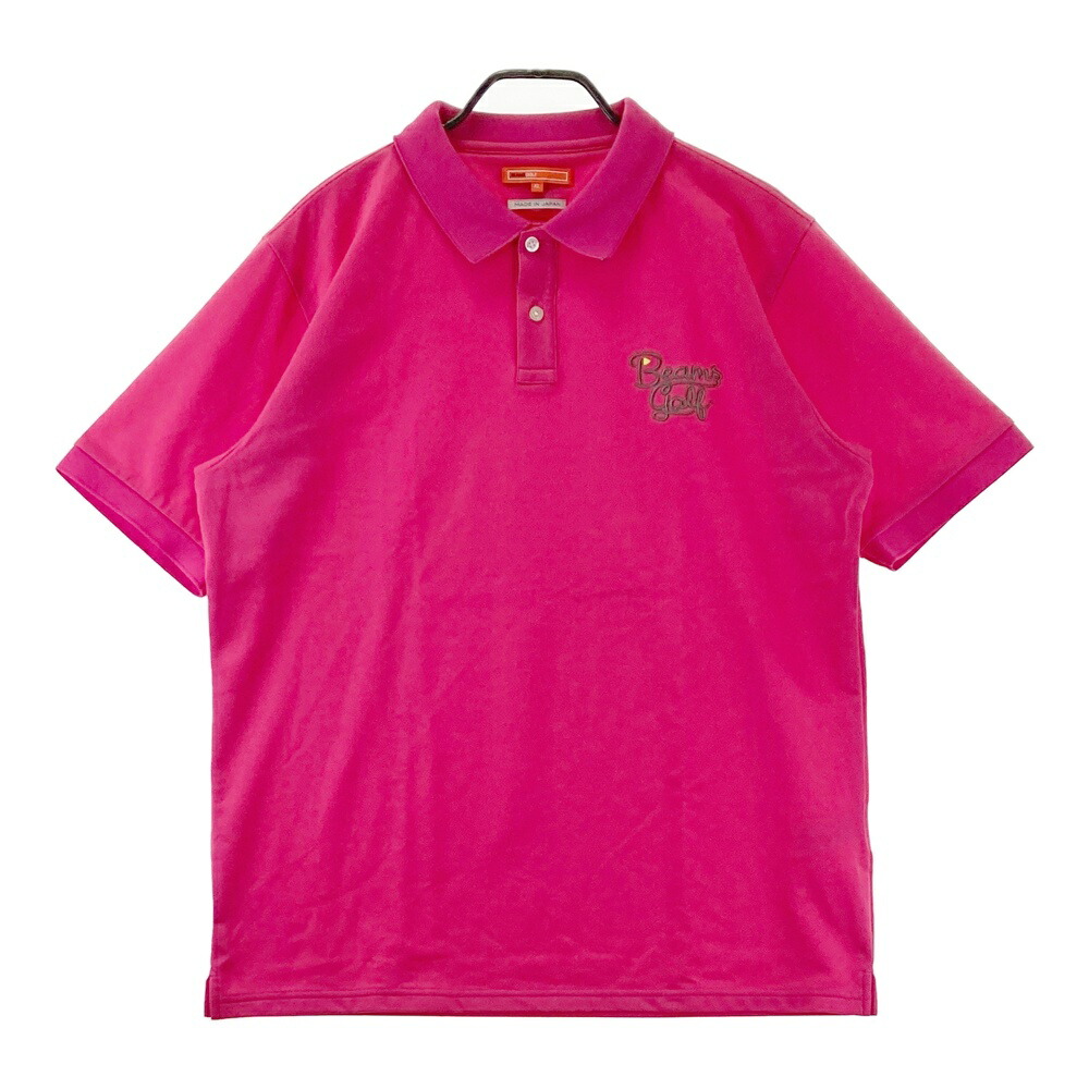 BEAMS GOLF ビームスゴルフ  半袖スポーツシャツ  サクラ色系 XL 【中古】ゴルフお召しもの メンズ