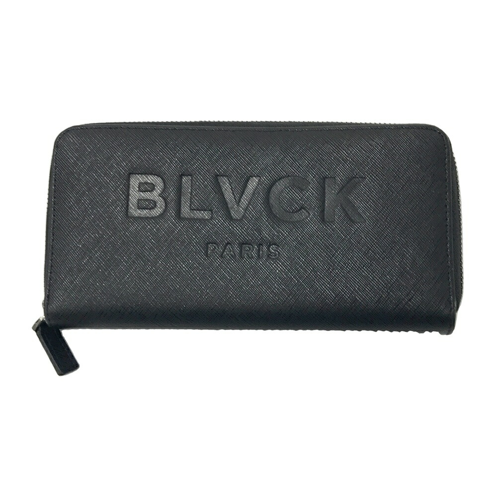 BLACK PEACE NOW ブラックピースナウ  ラウンドジッパー長紙入れ  黒いこと系  【中古】メンズ