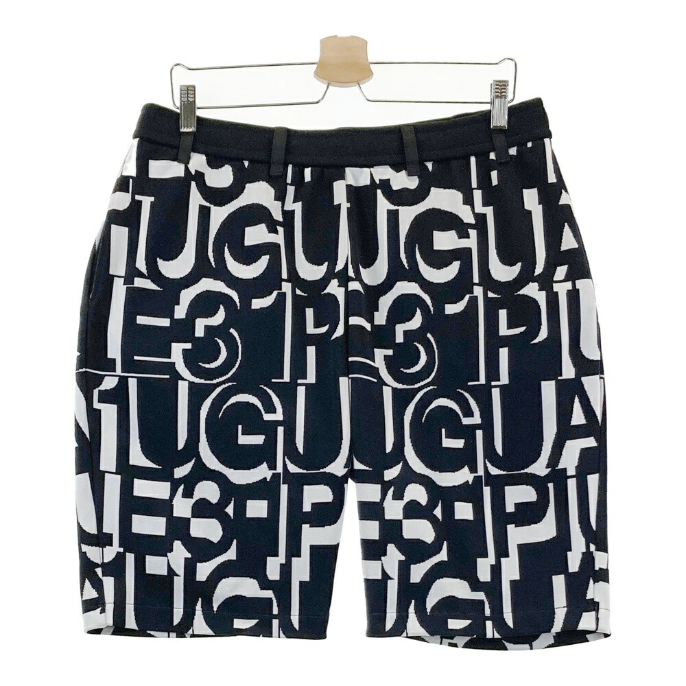 1PIU1UGUALE3 GOLF  二分の一ズボン下 総柄 黒いこと系 6 【中古】ゴルフ御召しもの メンズ