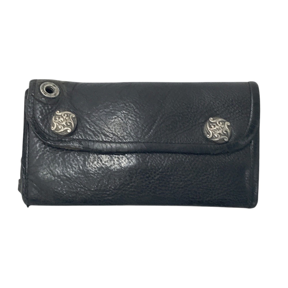 Bill Wall Leather ビルウォールレザー  長紙入れ  黒いこと系  【中古】メンズ