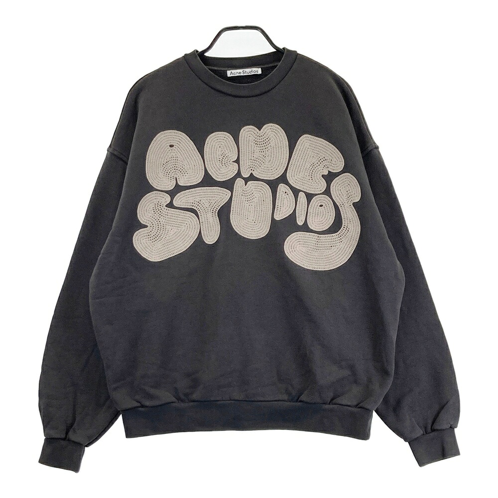 ACNE studios アクネストゥディオズ FN-MN-SWEA000311 汗水 BUBBLE LOGO 黒いこと系 S 【中古】メンズ