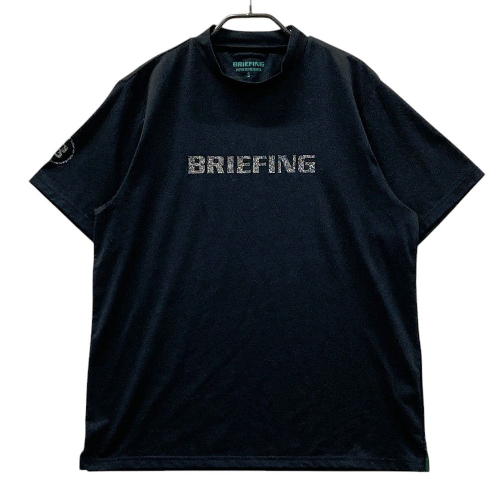 BRIEFING GOLF ブリーフィング 2024年真似形 モックネック 半袖ティーシャツ  黒いこと系 S 【中古】ゴルフ御召しもの メンズ