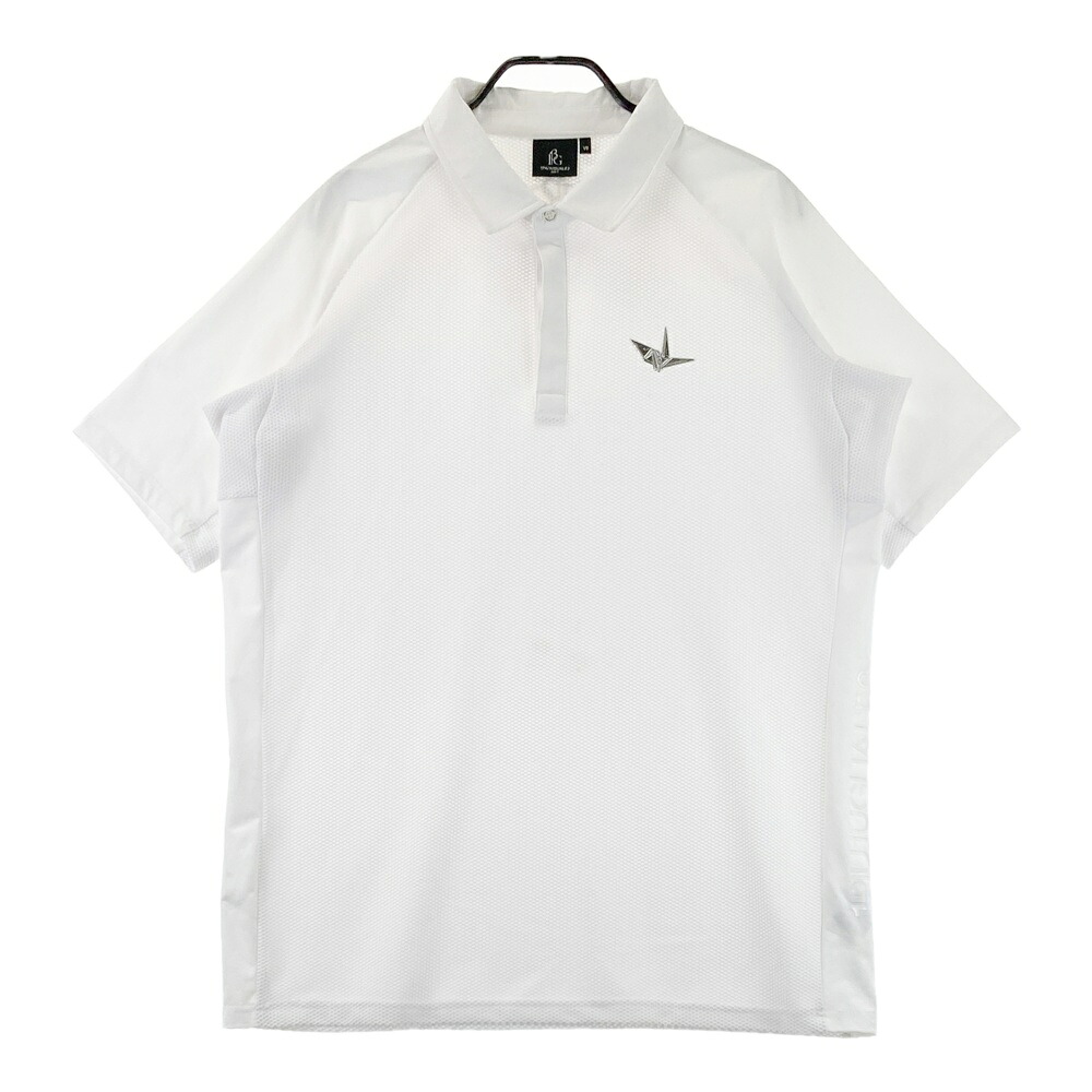 1PIU1UGUALE3 GOLF  半袖スポーツシャツ メッシュ  白いこと系 7 【中古】ゴルフ御召しもの メンズ