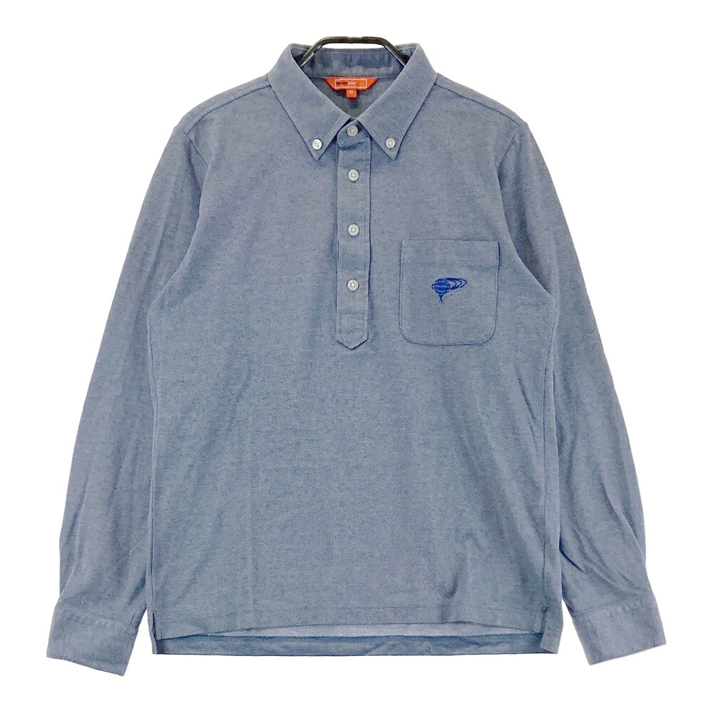 BEAMS GOLF ビームスゴルフ  長袖スポーツシャツ 名取り草落ちこむ  米国海軍系 M 【中古】ゴルフお召しもの メンズ