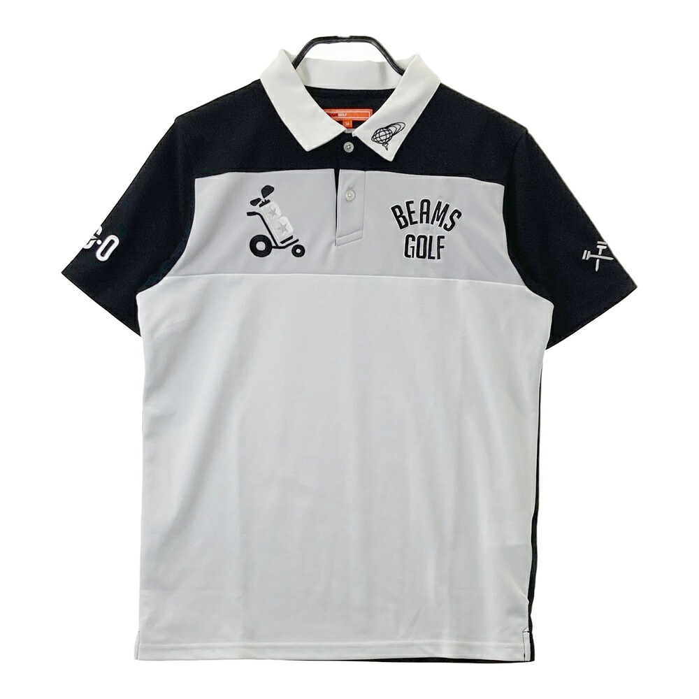 BEAMS GOLF ビームスゴルフ  半袖スポーツシャツ  黒いこと系 M 【中古】ゴルフお召しもの メンズ