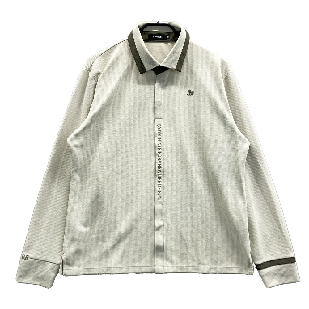 8YARDS ハチヤーズ  長袖スポーツシャツ  ベージュ系 XL 【中古】ゴルフお召しもの メンズ
