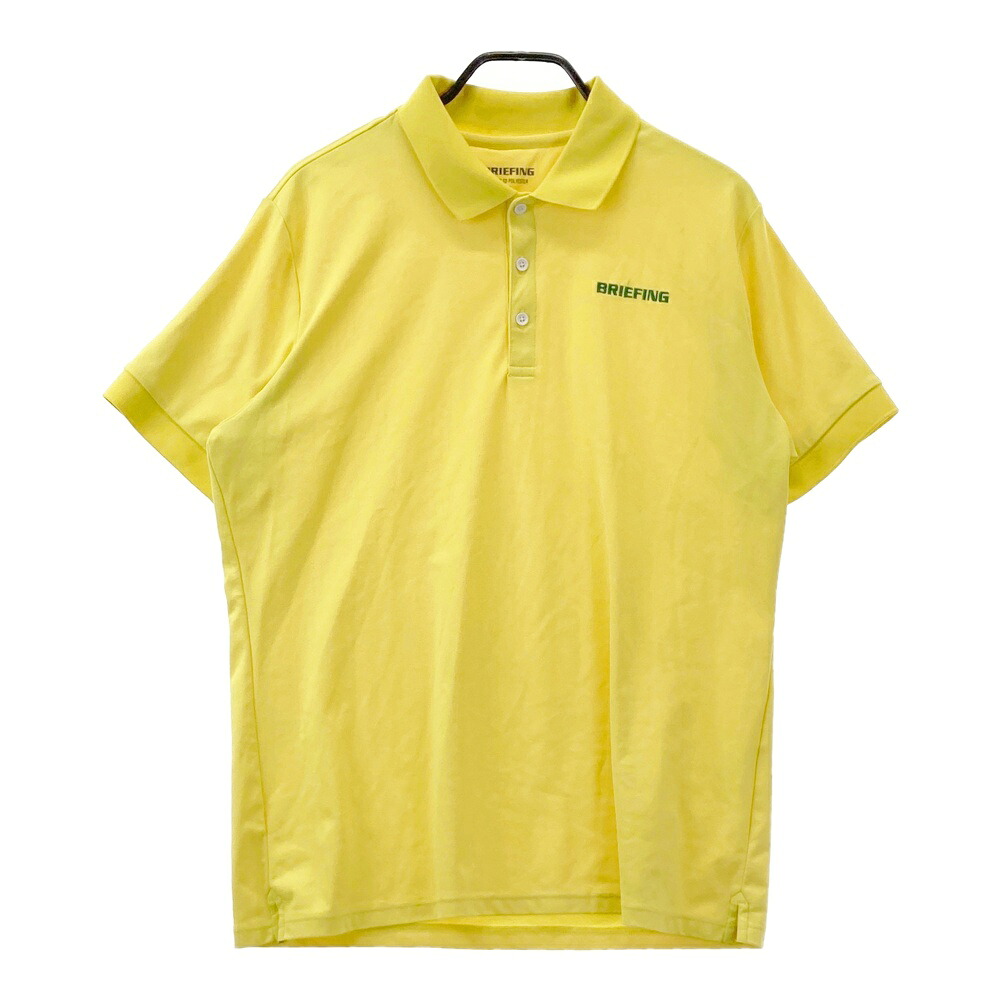 BRIEFING GOLF ブリーフィング  半袖スポーツシャツ  黄色系 XL 【中古】ゴルフお召しもの メンズ