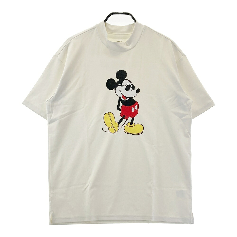 V12 ヴィトゥエルヴ ×Disney ハイネック 半袖ティーシャツ パディ  白いこと系 XL 【中古】ゴルフ御召しもの メンズ