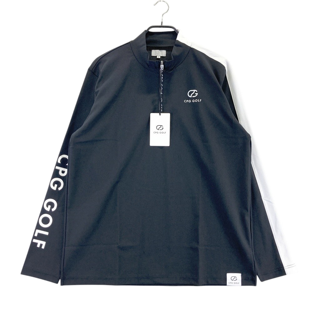 CPG GOLF シーピージーゴルフ 2109-24104 長袖ハーフジップティーシャツ  黒いこと系 5 【中古】ゴルフ御召しもの メンズ