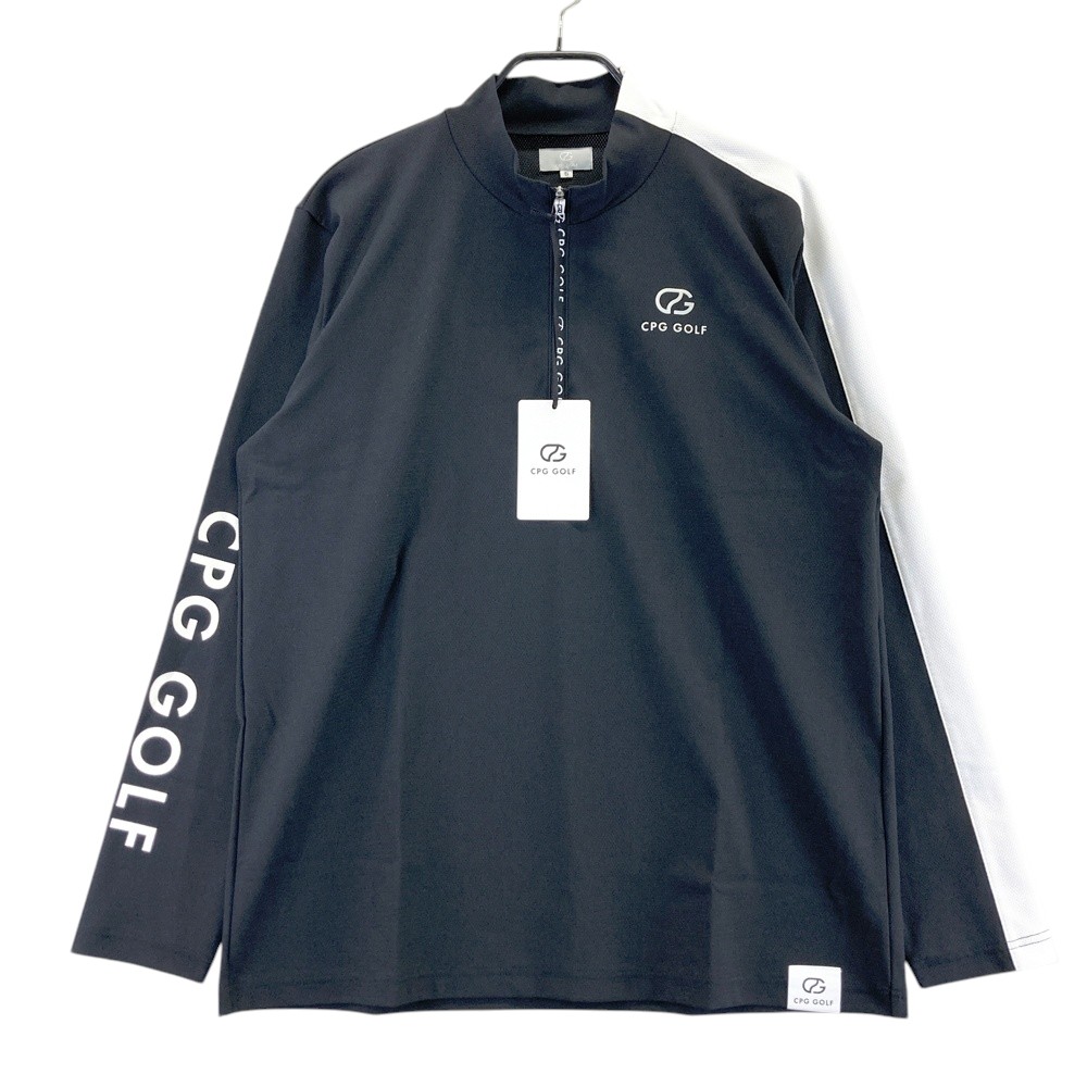 CPG GOLF シーピージーゴルフ 2109-24104 長袖ハーフジップティーシャツ  黒いこと系 5 【中古】ゴルフ御召しもの メンズ