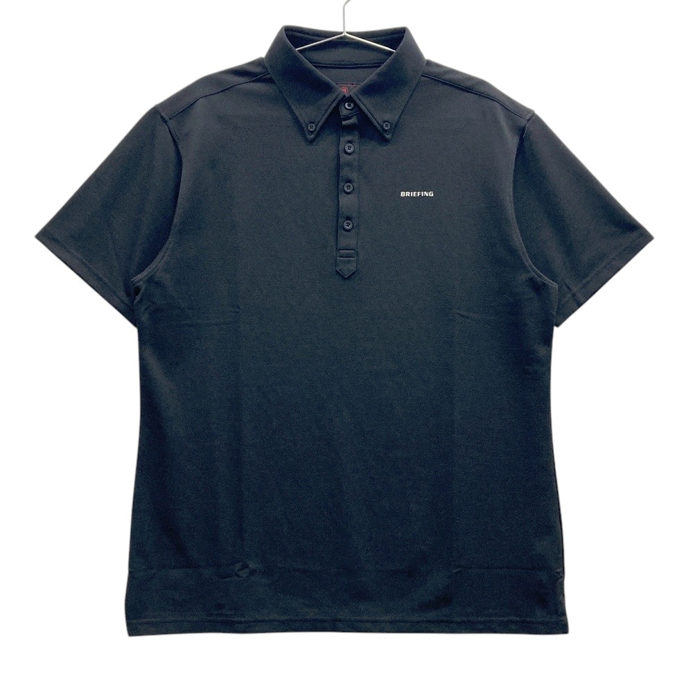 BRIEFING GOLF ブリーフィング 2024年青写真 半袖スポーツシャツ 名取り草落ちこむ  黒いこと系 L 【中古】ゴルフお召しもの メンズ