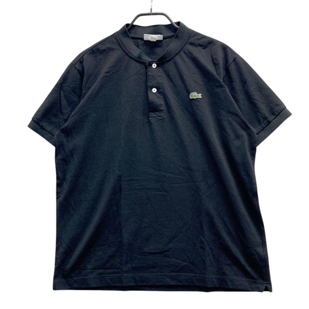 LACOSTE ラコステ × BEAMS GOLF 半袖 名取り草プルオーバー  黒いこと系 USM 【中古】ゴルフお召しもの メンズ