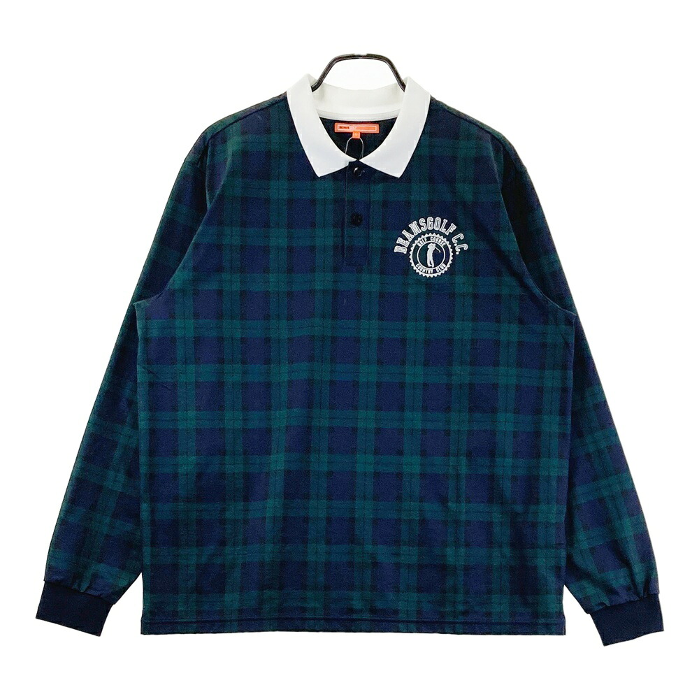 BEAMS GOLF ビームスゴルフ 2025年 長袖スポーツシャツ ブラックウォッチ 米国海軍系 L 【中古】ゴルフ御召しもの メンズ