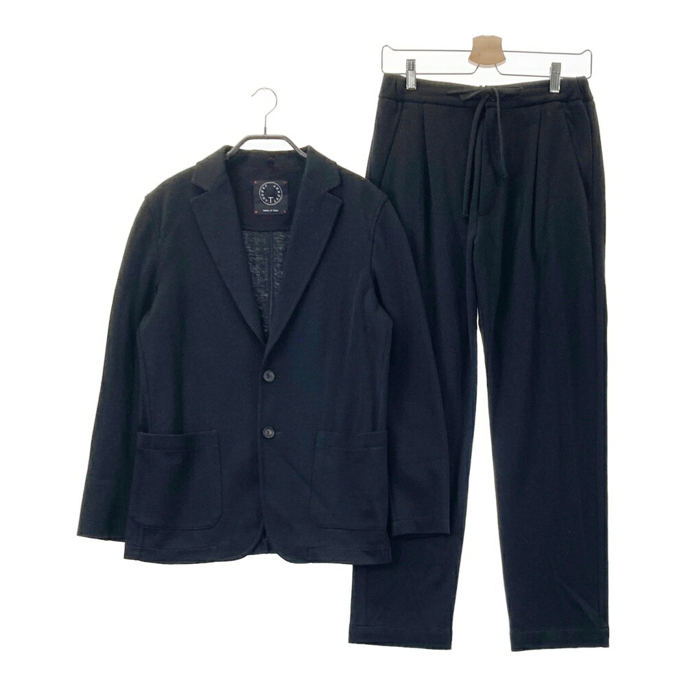 T-JACKET 紅茶 上衣 9247U セットアップ 上衣 ロングズボン下  黒いこと系 S 【中古】メンズ