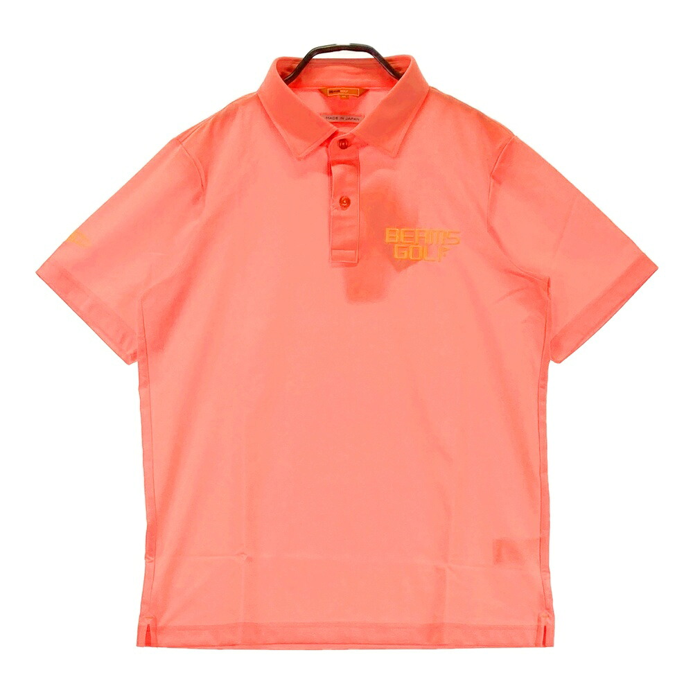 BEAMS GOLF ビームスゴルフ  半袖スポーツシャツ  オレンジ色系 M 【中古】ゴルフお召しもの メンズ