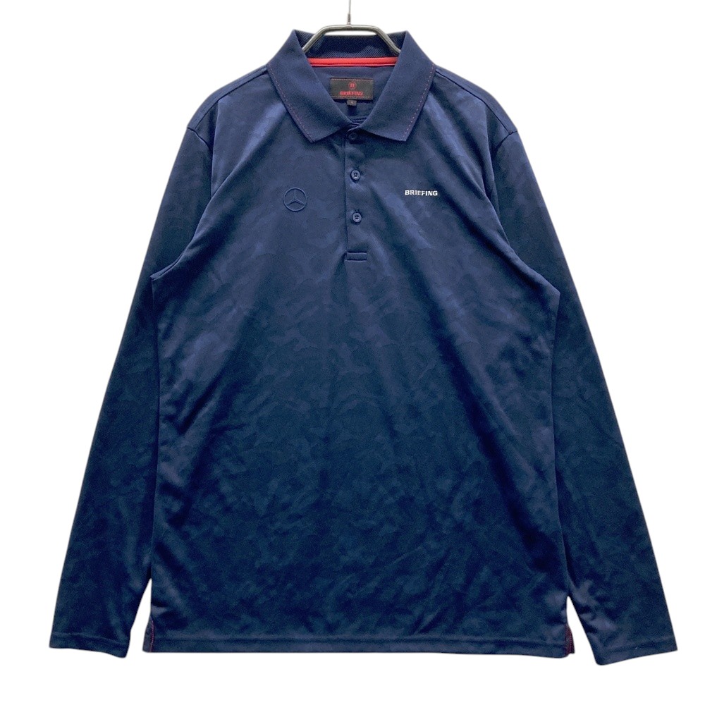 BRIEFING GOLF ブリーフィング ×メルセデスベンツ 長袖スポーツシャツ 家鴨フラ柄 米国海軍系 L 【中古】ゴルフお召しもの メンズ