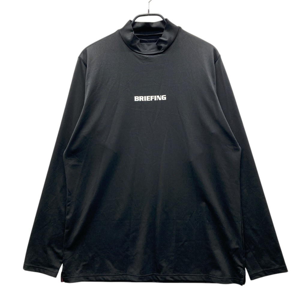 BRIEFING GOLF ブリーフィング 2024年青写真 ハイネック 長袖プルオーバー  黒いこと系 XL 【中古】ゴルフお召しもの メンズ