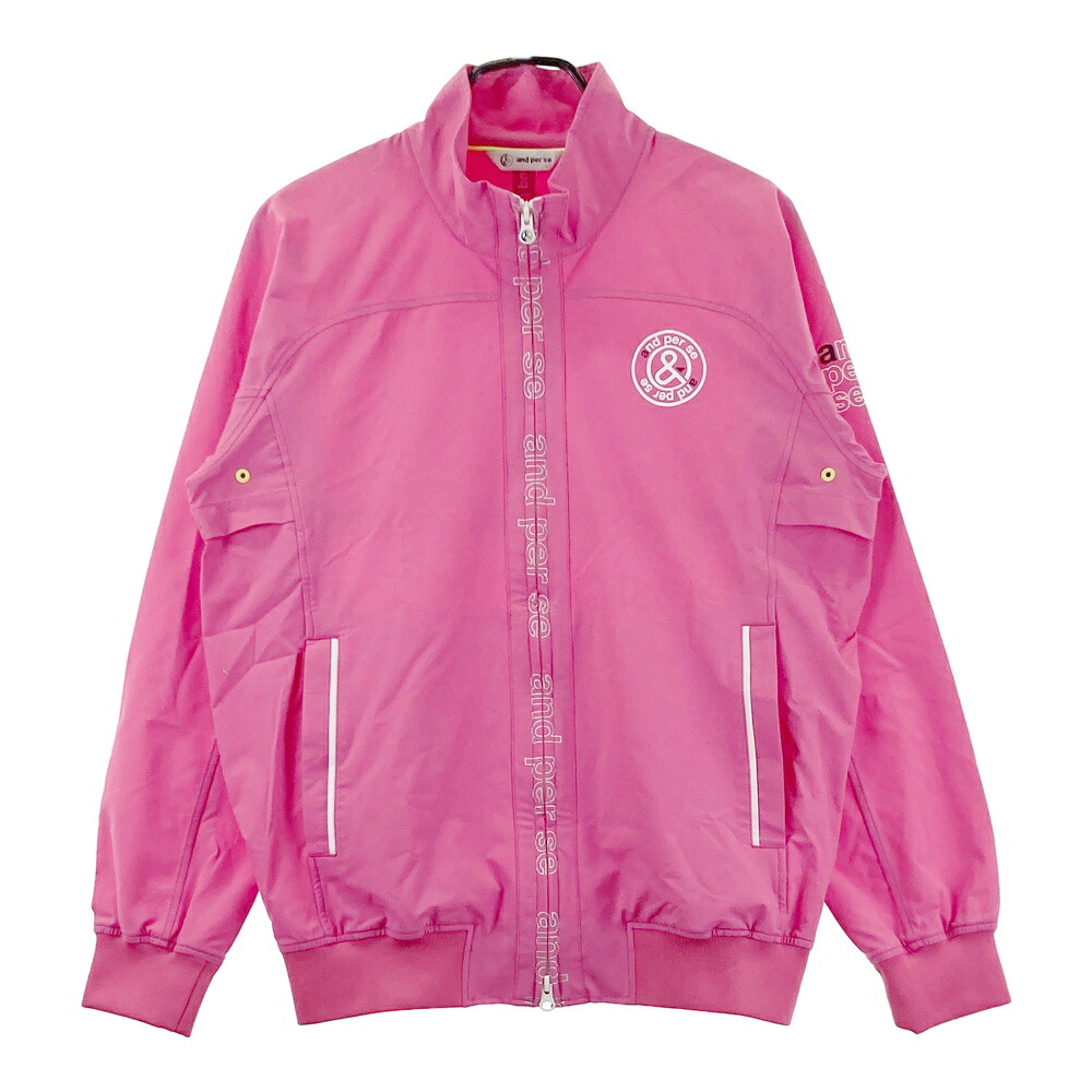 AND PER SE アンパスィ ジップジャケット ピンク系 L 【中古】ゴルフウェア メンズ|中古ゴルフウェア通販STST