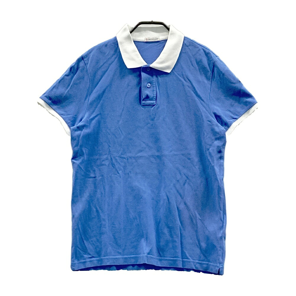 MONCLER モンクレール SCOM-16-609 半袖ポロシャツ ブルー系 S 【中古】メンズ｜中古ゴルフウェア通販STST