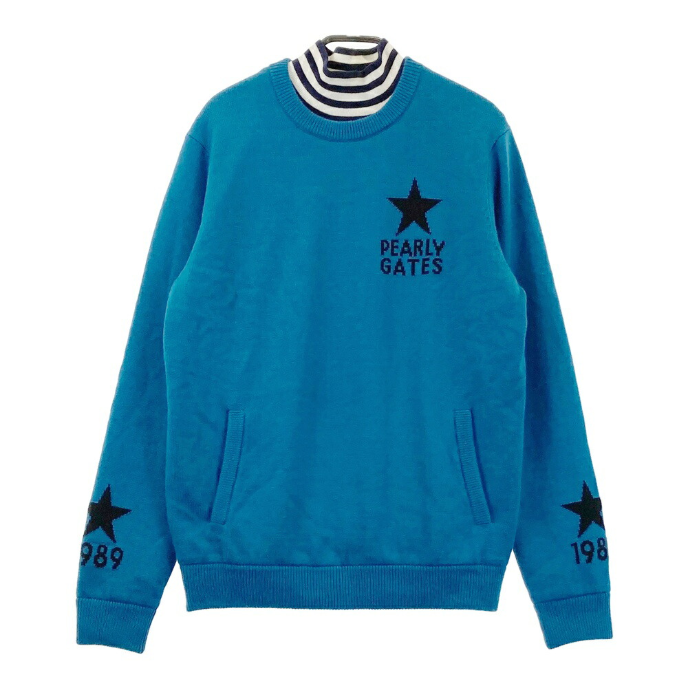 PEARLY GATES パーリーゲイツ アンサンブル 裏地付き ニットセーター ブルー系 4 【中古】ゴルフウェア メンズ|中古ゴルフウェア通販STST
