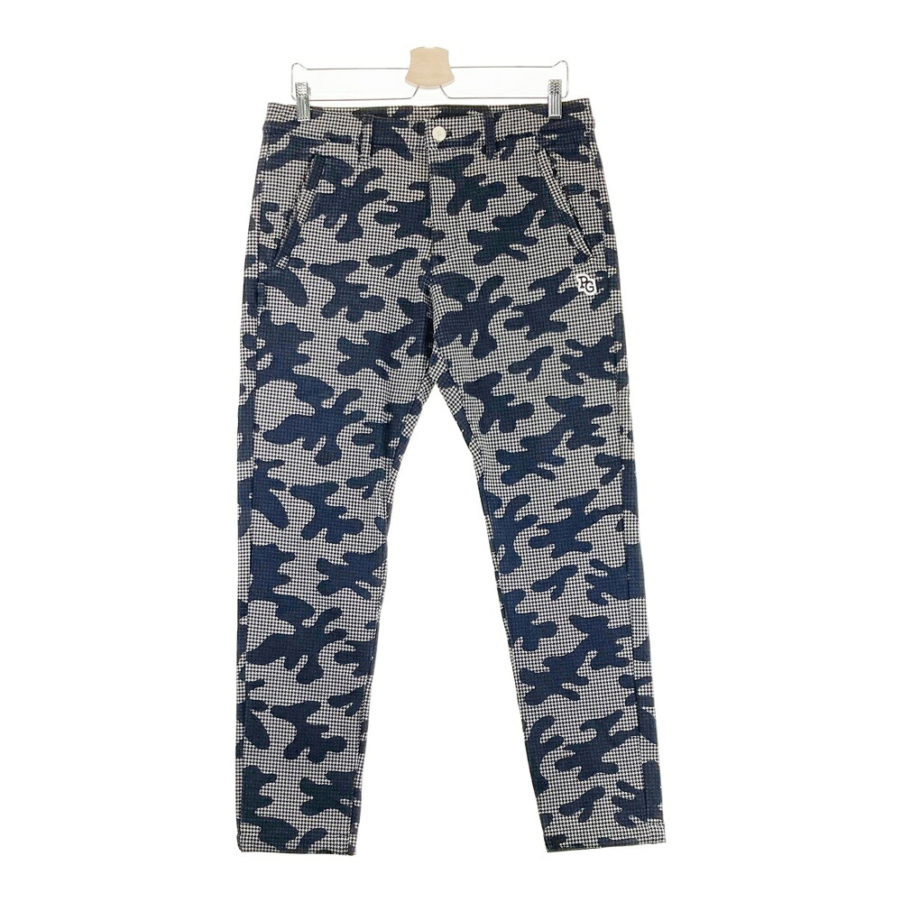 PEARLY GATES パーリーゲイツ 裏起毛 ストレッチパンツ 千鳥総柄 ネイビー系 5 【中古】ゴルフウェア メンズ|中古ゴルフウェア通販STST