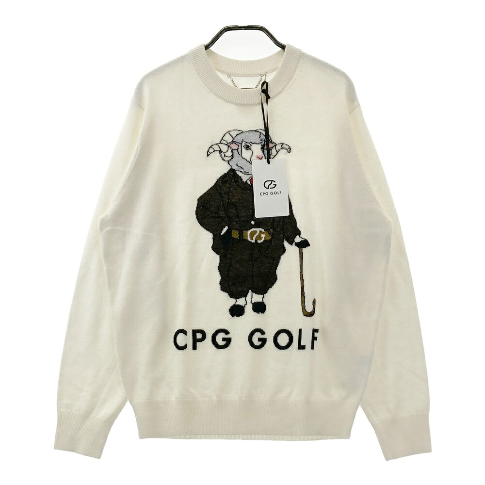 CPG GOLF シーピージーゴルフ 2309-24215 ニット セーター ホワイト系 2 【中古】ゴルフウェア メンズ|中古ゴルフウェア通販STST