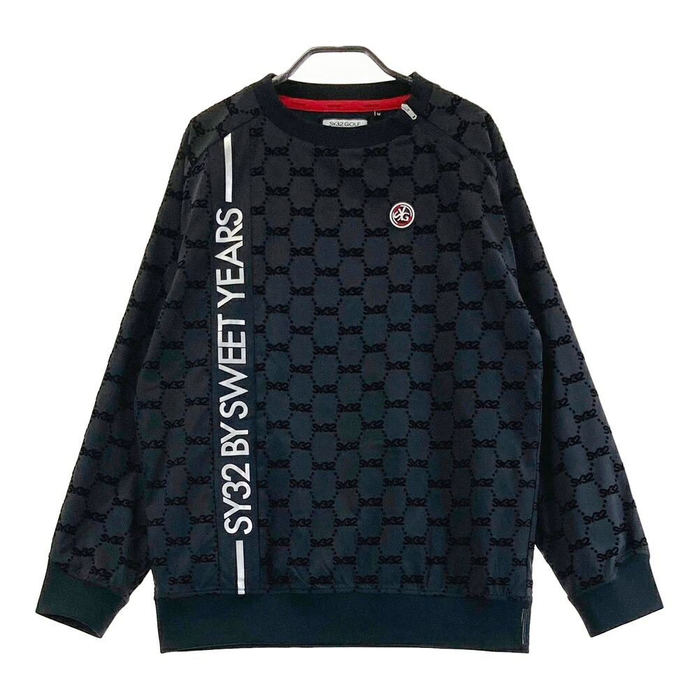 SY32 BY SWEET YEARS GOLF エスワイサーティトゥ 2025年モデル 裏地付 長袖ブルゾン 総柄 ブラック系 M 【中古】ゴルフウェア メンズ｜中古ゴルフウェア通販STST