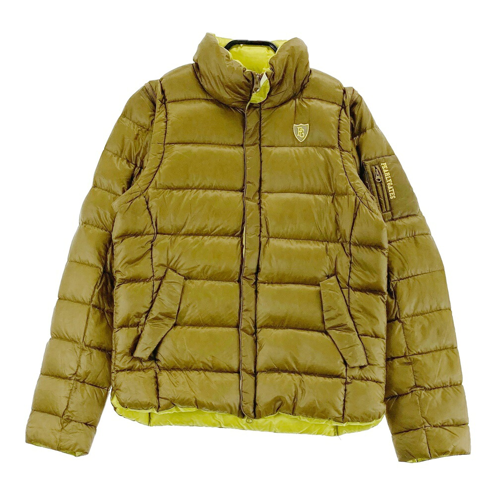 PEARLY GATES パーリーゲイツ 2WAY ダウンジップジャケット カーキ系 3 【中古】ゴルフウェア メンズ|中古ゴルフウェア通販STST