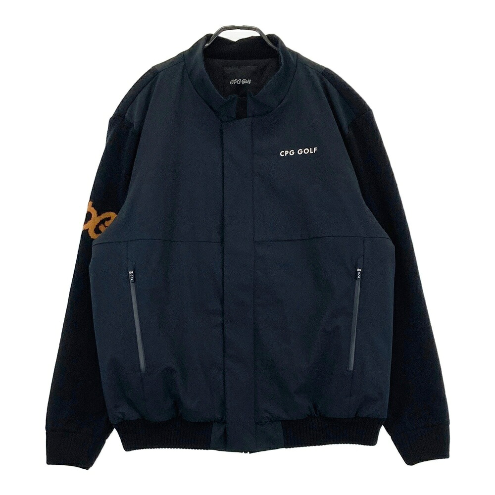 CPG GOLF シーピージーゴルフ ニット切替 長袖 中綿ジャケット ブラック系 4 【中古】ゴルフウェア メンズ｜中古ゴルフウェア通販STST
