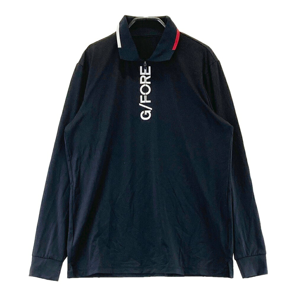 G/FORE ジーフォア ハーフジップ 長袖ポロシャツ ブラック系 2 【中古】ゴルフウェア メンズ|中古ゴルフウェア通販STST