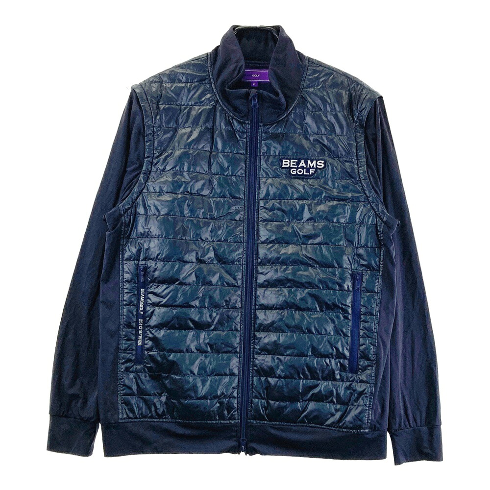 BEAMS GOLF ビームスゴルフ 2WAY 中綿 ジップジャケット ネイビー系 XL 【中古】ゴルフウェア メンズ|中古ゴルフウェア通販STST