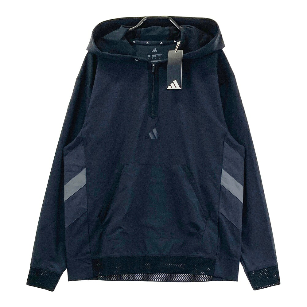 ADIDAS GOLF アディダスゴルフ 2025年モデル フード付き ハーフジップブルゾン ブラック系 L 【中古】ゴルフウェア メンズ|中古ゴルフウェア通販STST
