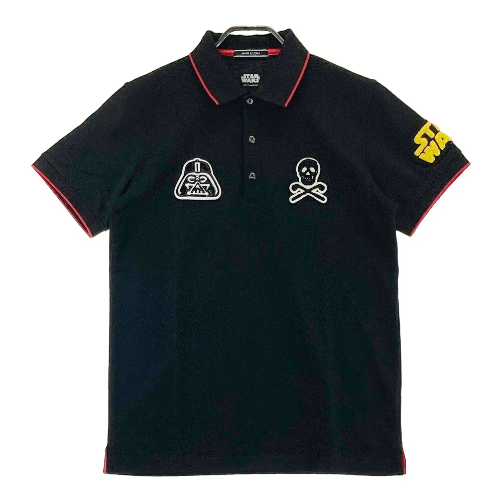 MARK&LONA マークアンドロナ &times;STARWARS 半袖ポロシャツ ブラック系 L 【中古】ゴルフウェア メンズ｜中古ゴルフウェア通販STST