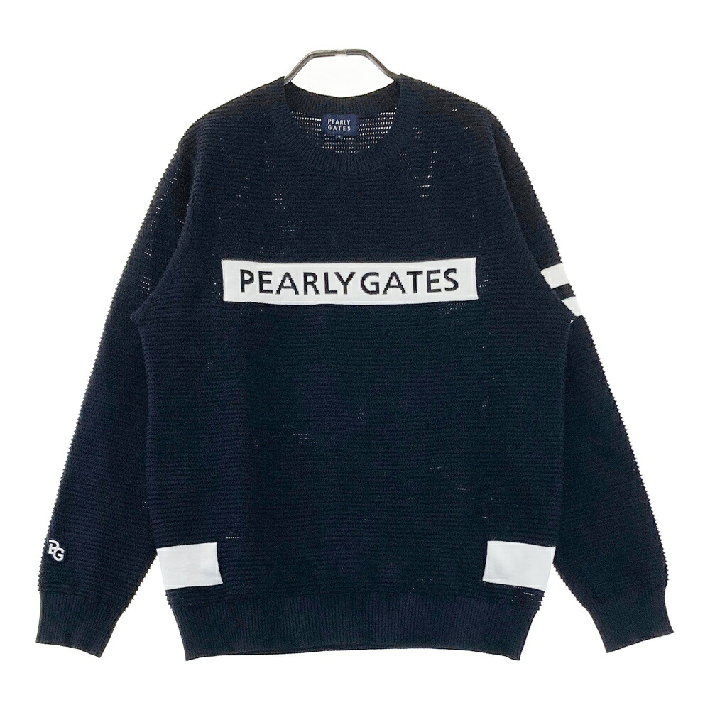 PEARLY GATES パーリーゲイツ ニットセーター ネイビー系 5 【中古】ゴルフウェア メンズ｜中古ゴルフウェア通販STST