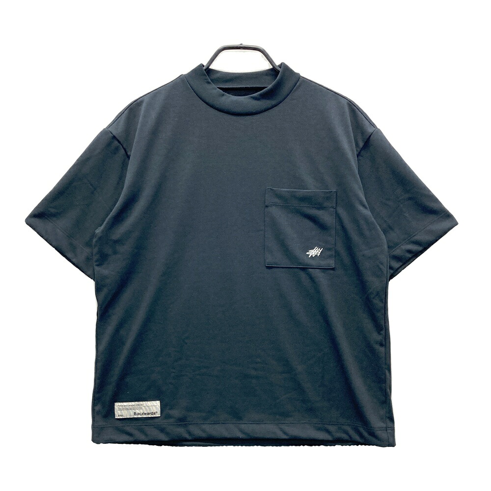 BACKWARDS バックワーズ モックネック 半袖Tシャツ ブラック系 S 【中古】ゴルフウェア メンズ｜中古ゴルフウェア通販STST