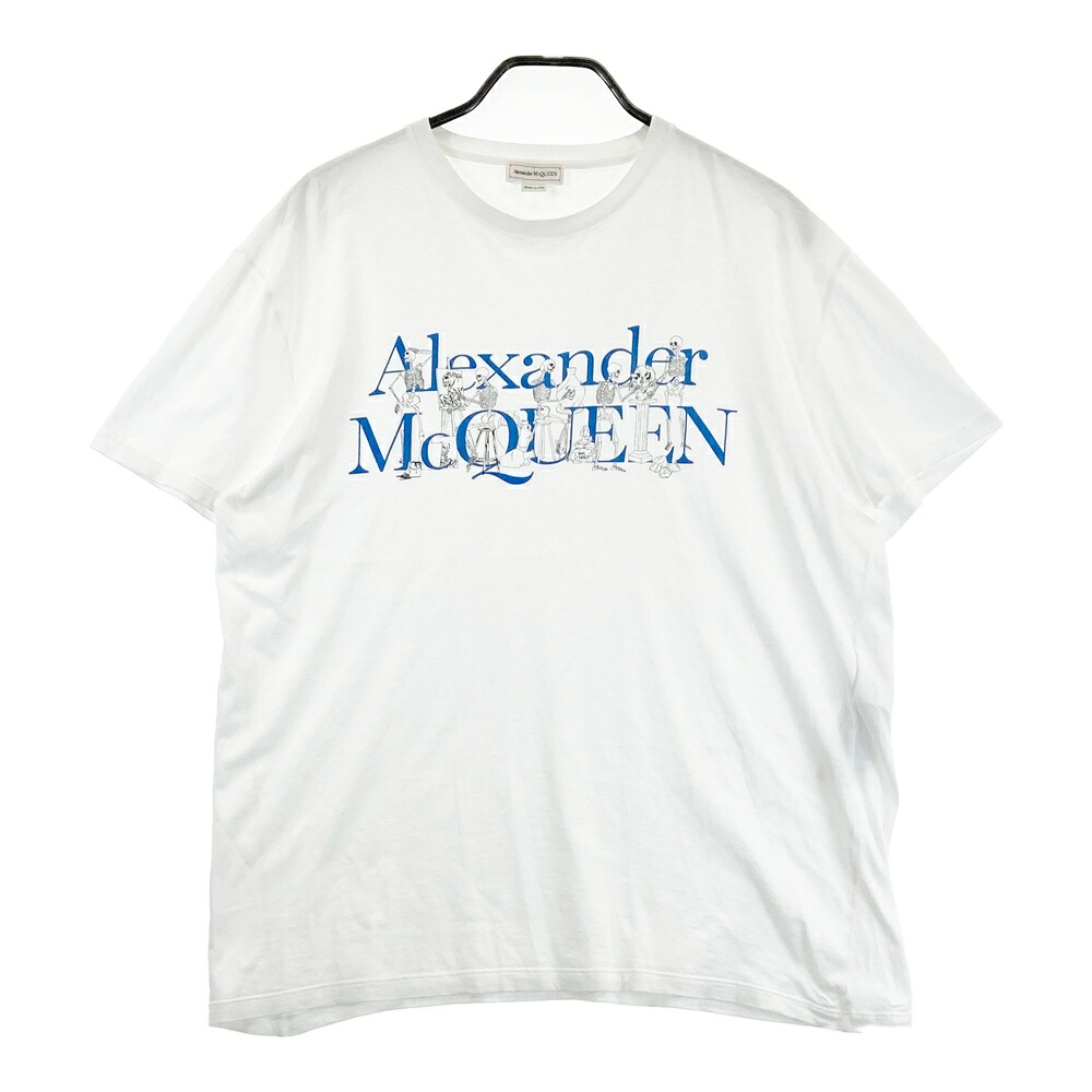 ALEXANDER MCQUEEN アレキサンダー マックイーン 735279 半袖Tシャツ スカル スケルトン ホワイト系 M 【中古】メンズ｜中古ゴルフウェア通販STST