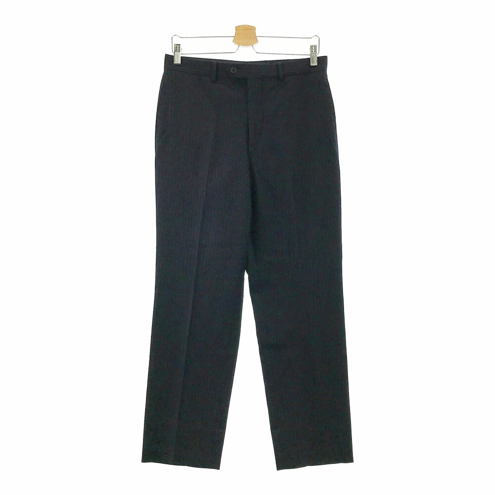 90s POLU SMITH ストライプ スラックス ブラック ウール ポールスミス ロンドン Paul Smith LONDON ストライプウール