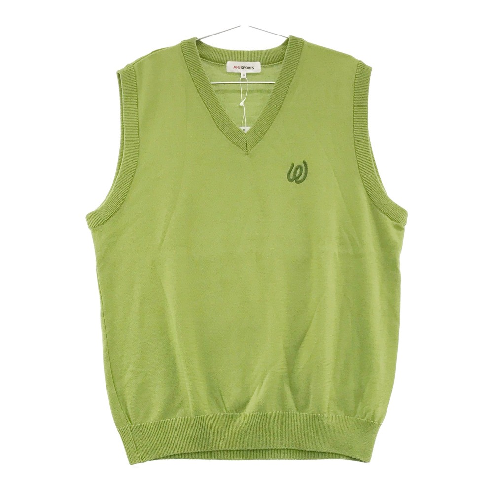 M.U SPORTS エムユースポーツ  ニットベスト  グリーン系 54 【中古】ゴルフウェア メンズ