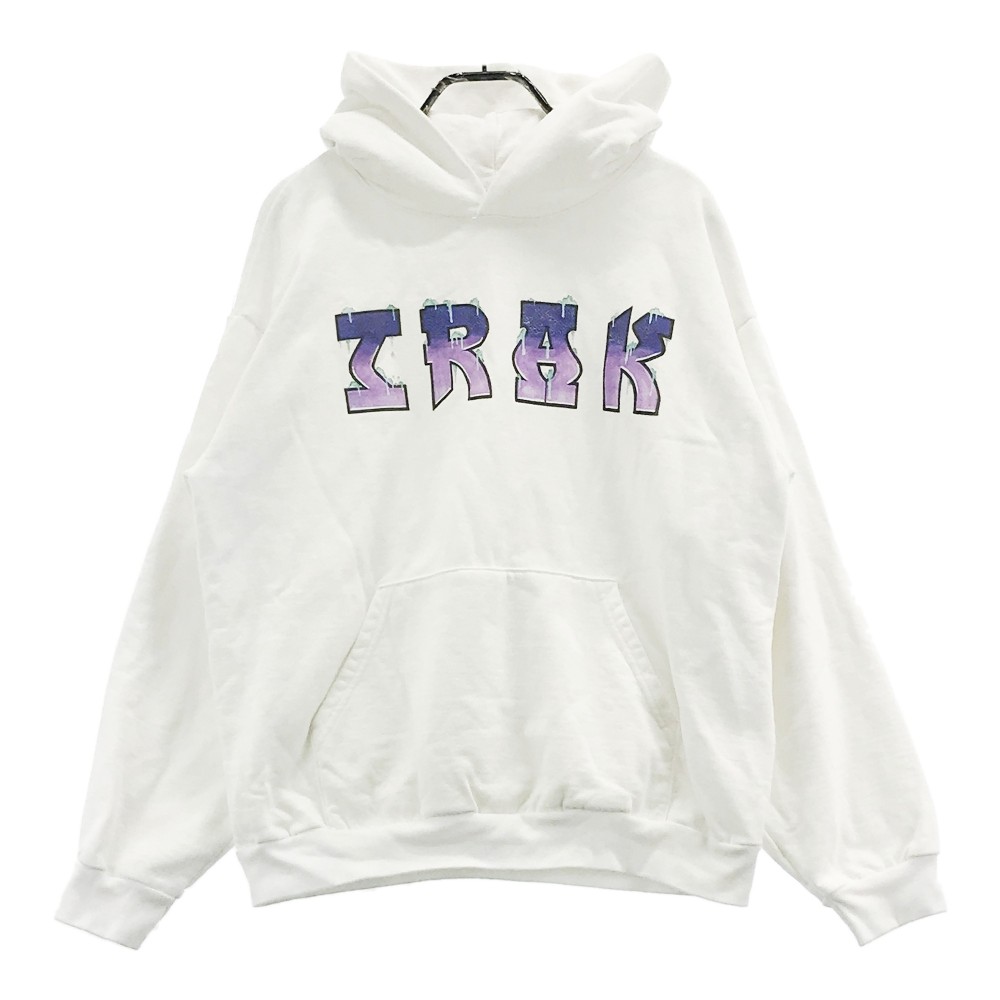IRAK アイラック 裏起毛パーカー ホワイト系 XL 【中古】メンズ