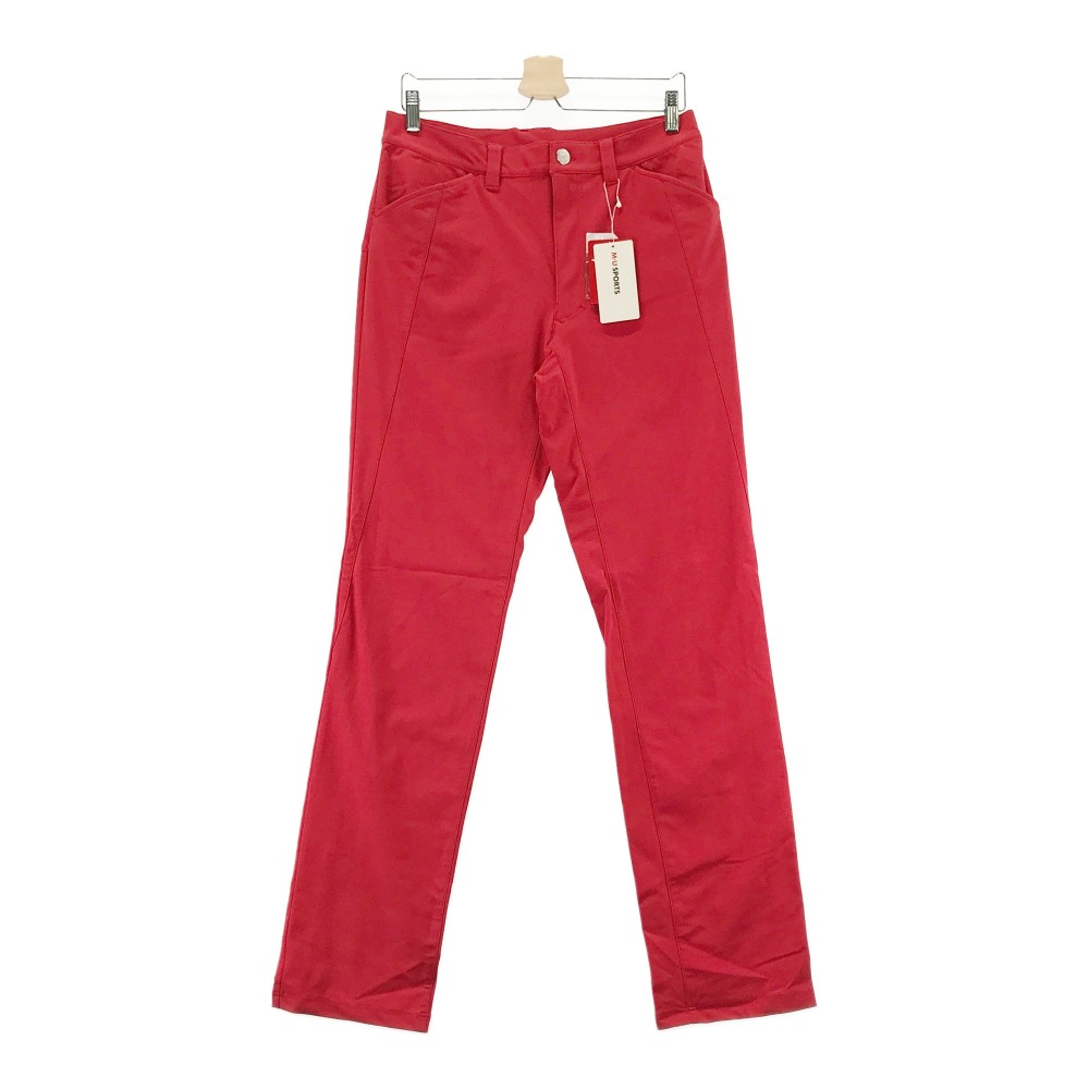 MU SPORTS エムユースポーツ ノータックパンツ レッド系 50 【中古】ゴルフウェア メンズ|中古ゴルフウェア通販STST