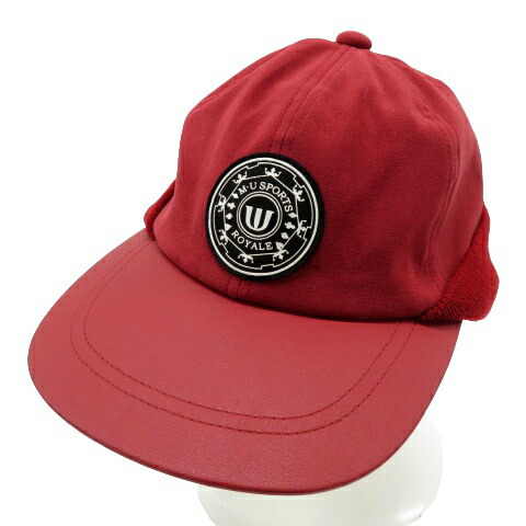 MU SPORTS エムユースポーツ キャップ レッド系 F 【中古】ゴルフウェア
