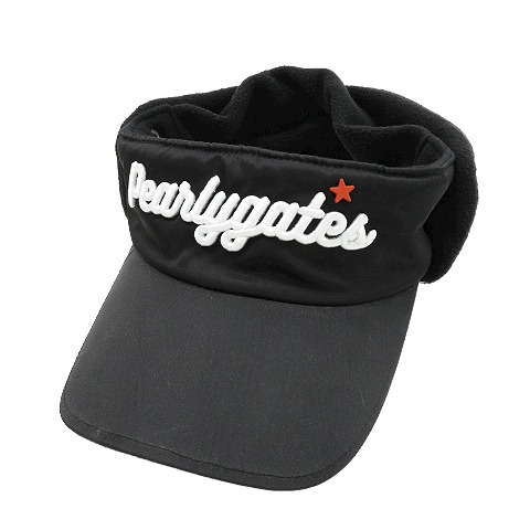 PEARLY GATES パーリーゲイツ 2way サンバイザー ブラック系 FR 【中古】ゴルフウェア