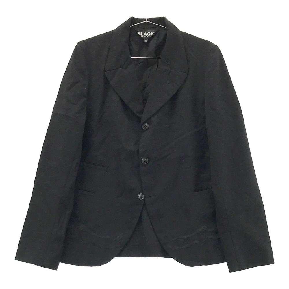 AD2023 ブラックコムデギャルソン BLACK エステル オーバー ポリ縮 BLACK COMME des GARCONS 2023ss ポリ縮絨のオーバーサイズ