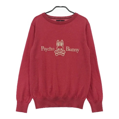 PSYCHO BUNNY ウール　カーディガン　刺繍　XLサイズ　中古　美品 PSYCHO BUNNY ウール カーディガン 刺繍 XLサイズ 中古 美品 PSYCHO