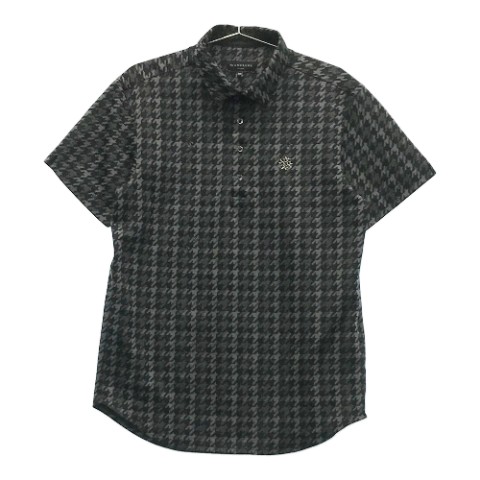 ST ANDREWS セントアンドリュース 2023年モデル 042-3260803 半袖ポロシャツ 千鳥柄 グレー系 M 【中古】ゴルフウェア メンズ