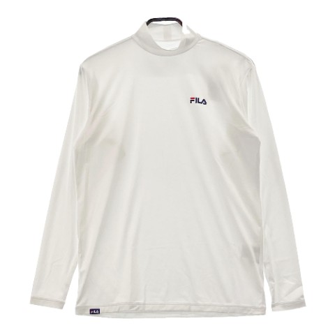 FILA GOLF フィラゴルフ ハイネック 長袖Tシャツ ホワイト系 L 【中古】ゴルフウェア メンズ