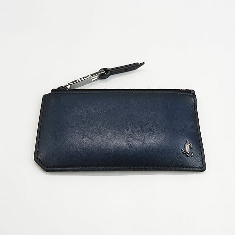 JIMMY CHOO ジミーチュウ カードケース コインケース JCロゴ ネイビー系 【中古】｜中古ゴルフウェア通販STST