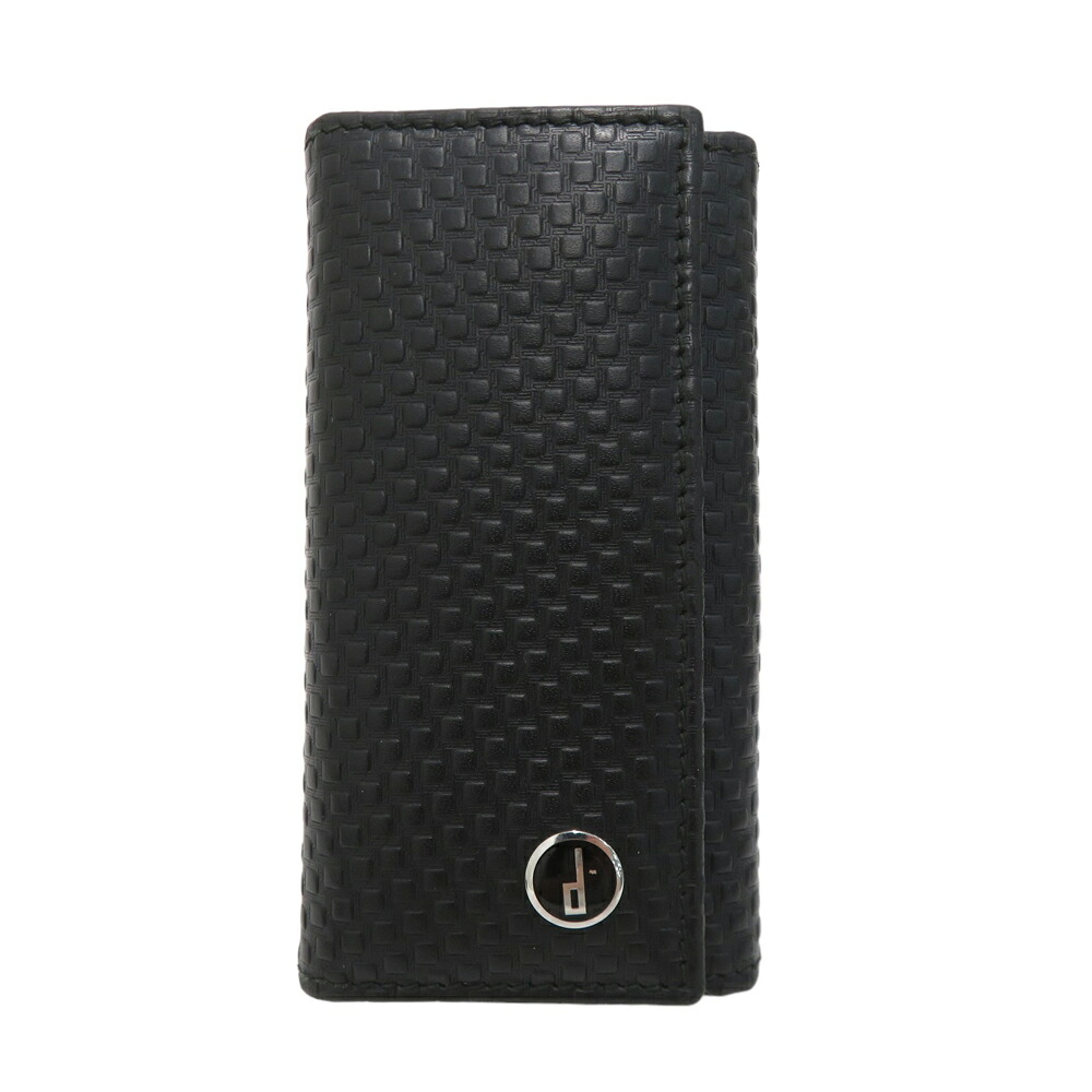 dunhill ダン吸血鬼  仄めかし入れもの  黒いこと系  【中古】 バッグ・小物・ブランド雑貨-キーホルダー・キーケース-キーケース