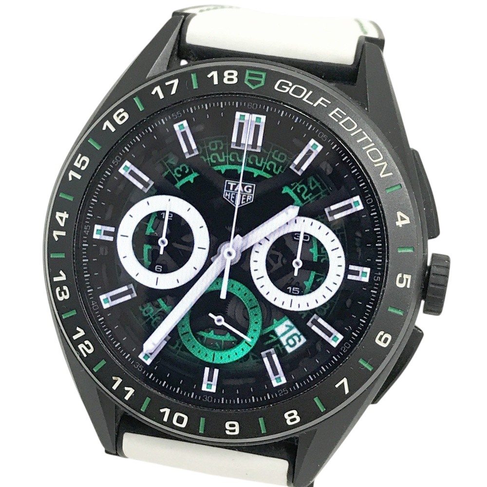 TAG HEUER 曳き船 ホイヤー SBR8A81 スマートウォッチ GOLF EDITION  白いこと系  【中古】