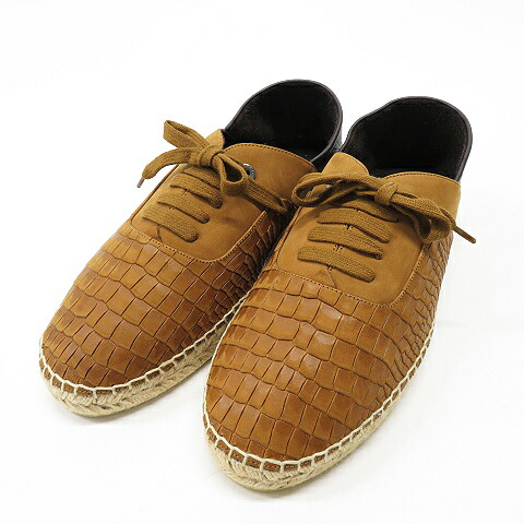 JIMMY CHOO ジミーチュウ  なめし革スニーカー  赤銅色系 41 【中古】メンズ